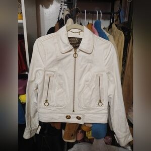 Coach Legacy White Denim Jacket